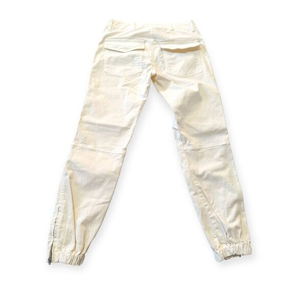 Nili Lotan Cropped Military Pants, Eggshell, Size 0, Ankle Zip, NWT - Picture 7 of 16